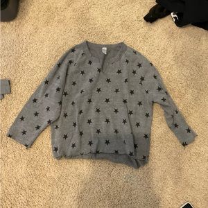 Star printed crewneck long sleeve